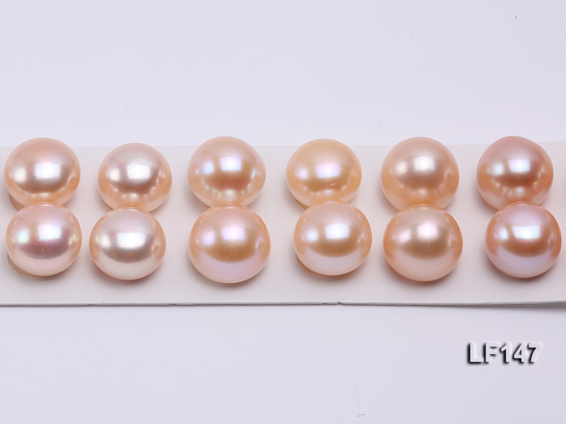 Super-size 14-14.5mm Natural Pink Flat Loose Pearl