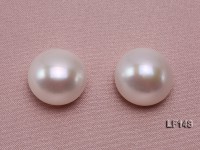 Super-size 14-14.5mm Classic White Flat Loose Pearl