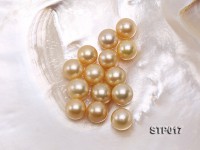 South Sea Pearl—AAA-grade 13mm Round Golden South Sea Pearl