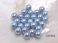 Wholesale 12mm Silver Blue Round Seashell Pearl Bead