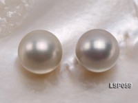 Wholesale 12-12.5mm Round Silver White Seashell Pearl Bead