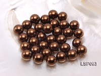 Wholesale 12mm Coffee Black Round Seashell Pearl Bead