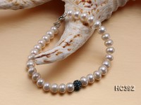 6.5-7mm Flat White Cultured Freshwater Pearl Bracelet