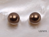 Wholesale 10-11mm Deep Brown Round Seashell Pearl Bead