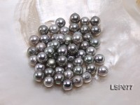 Wholesale 8.5-9mm Silver Grey Round Seashell Pearl Bead