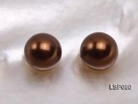 Wholesale 8.5mm Deep Brown Round Seashell Pearl Bead