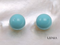 Wholesale 8.5mm Sky-blue Round Seashell Pearl Bead