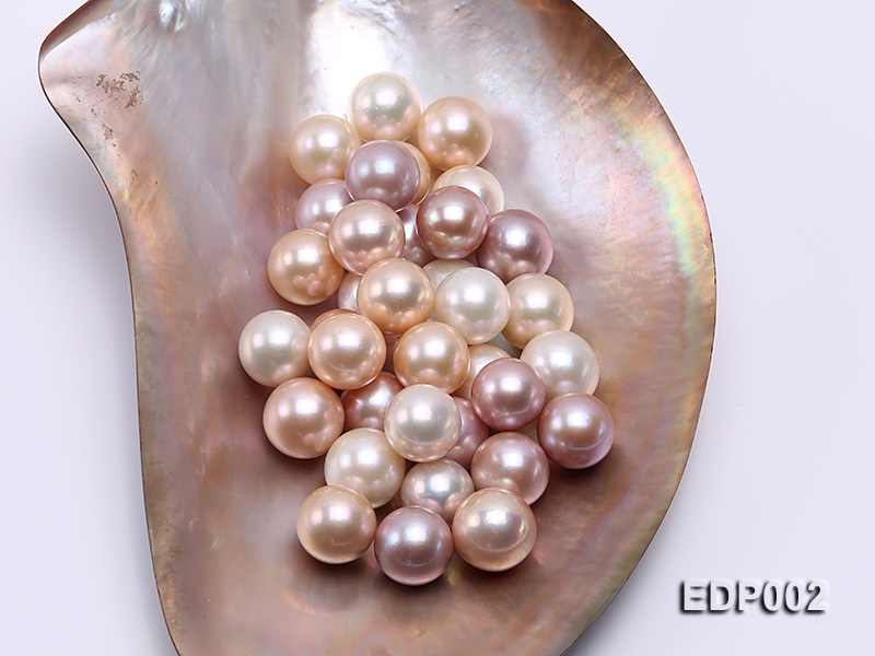 AAA-grade 13-15mm White/Pink/Lavender Loose Round Edison Pearls
