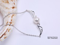 8.5mm AAA top quality akoya pearl pendant with silver chain