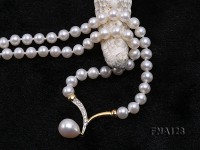 6mm White Round Cultured Freshwater Pearl Necklace