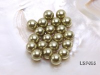 Wholesale 14-14.5mm Olive Round Seashell Pearl Bead