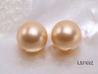 Wholesale 14.5mm Yellow Round Seashell Pearl Bead