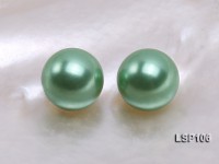Wholesale 10.5mm Green Round Seashell Pearl Bead
