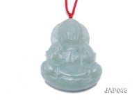 42x55mm Natural Jadeite Buddha Pendant
