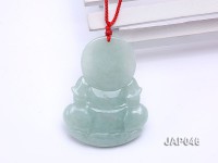 42x55mm Natural Jadeite Buddha Pendant