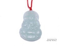 33x50mm Natural Jadeite Buddha Pendant