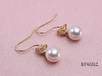 9mm AAA top quality akoya pearl earrings in 18K gold