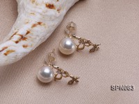 8mm AAA top quality akoya pearl earrings in 14K gold