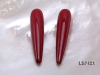 Wholesale 9x40mm Red Teardrop Loose Seashell Pearl