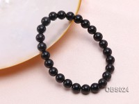 8mm Black Round Obsidian Bracelet