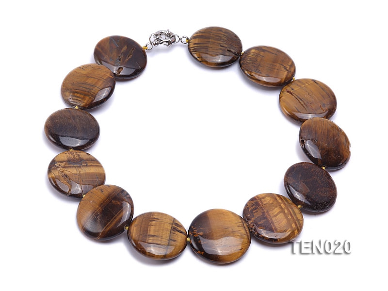 28mm Tiger Eye Beaded Necklace