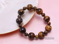 8.5-14.5mm Tiger Eye Beads Elasticated Bracelet