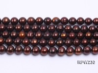 Wholesale 10-11mm Brown Round Freshwater Pearl String