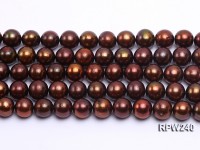 Wholesale 8.5-9mm Brown Round Freshwater Pearl String