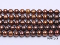 Wholesale 9-10mm Brown Round Freshwater Pearl String
