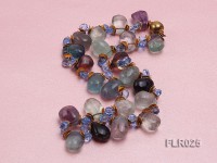 16x19mm Side-drilled Fluorite Beads Necklace