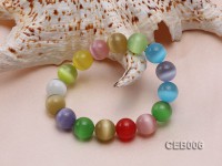 12mm Colorful Cat’s Eye Beads Bracelet