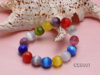 13.5mm Colorful Round Cat’s Eye Bracelet