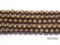Wholesale 8.5-9mm Brown Round Freshwater Pearl String