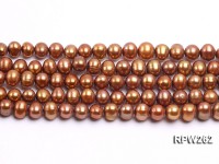 Wholesale 8-9mm Reddish Brown Near Round Freshwater Pearl String