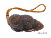 102x51x45mm Exquisitely Carved Natural Agate Hand Piece in Carp Shape