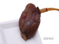 85x51x30mm Exquisitly Carved Natural Agate Hand Piece in Buddha Shape