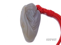 97x51x34mm Exquisitely Carved Natural Agate Hand Piece in Buddha Shape