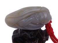 97x51x34mm Exquisitely Carved Natural Agate Hand Piece in Buddha Shape