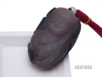 72x48x34mm Exquisitely Carved Natural Agate Hand Piece in Buddha Shape