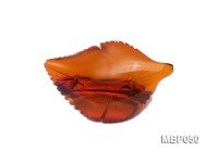 38x23mm Natural Amber Brooch