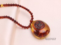 32x26mm Natural Red Amber Pendant