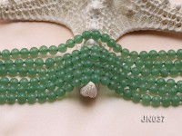 6.5mm Round Green Aventurine Jade Necklace