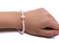 6-6.5mm Freshwater Pearl Bracelet with 14k Gold Accessories