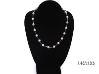 Selected 8-9mm Cultured Freshwater Pearl Necklace With Sterling Silver Chain