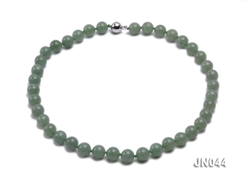 10.5mm Round Green Aventurine Jade Necklace