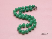 11mm Round Green Korean Jade Necklace