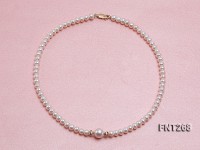 6-6.5mm White Freshwater pearl Necklace and Bracelet Set