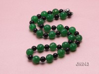 12mm Round Green Malay Jade Necklace