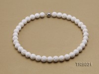 14mm Round Carved Tridacna Beads Necklace