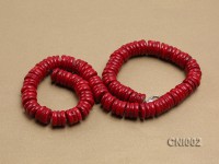 12x4mm Red Irregular Coral Necklace